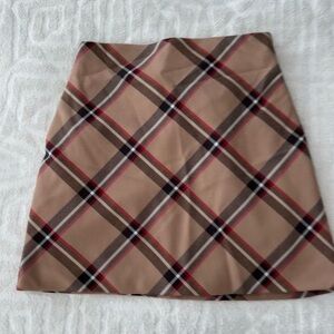 h&m burberry style plaid print mini skirt